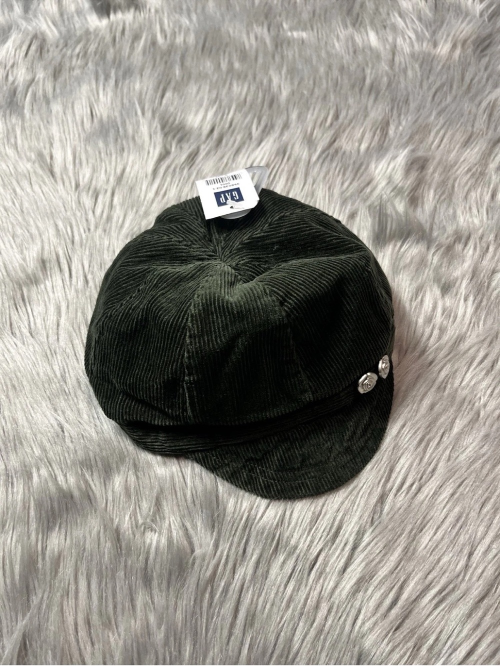 Vintage Y2K 2006 Gap Outlet Green Corduroy Girls Hat Size S/M